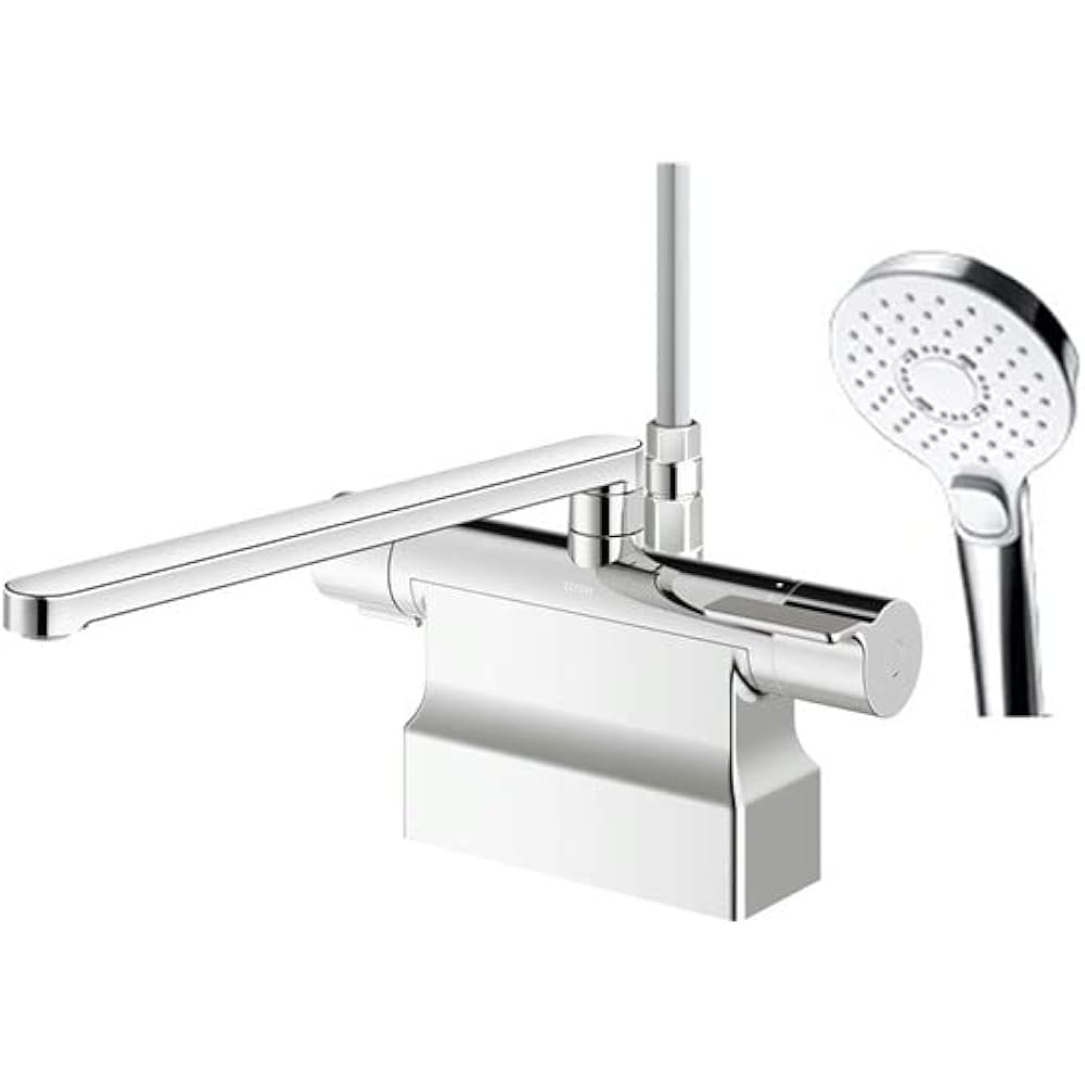 TOTO Bathroom Pedestal Thermostatic Mixer Faucet 300mm Comfort Wave Plated Click