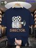 Unisexs Retro Movie Projector Tshirt 100 Pure Cotton Retro Cinema Design Featuring Director Logo And 70s80s Movie Prints
