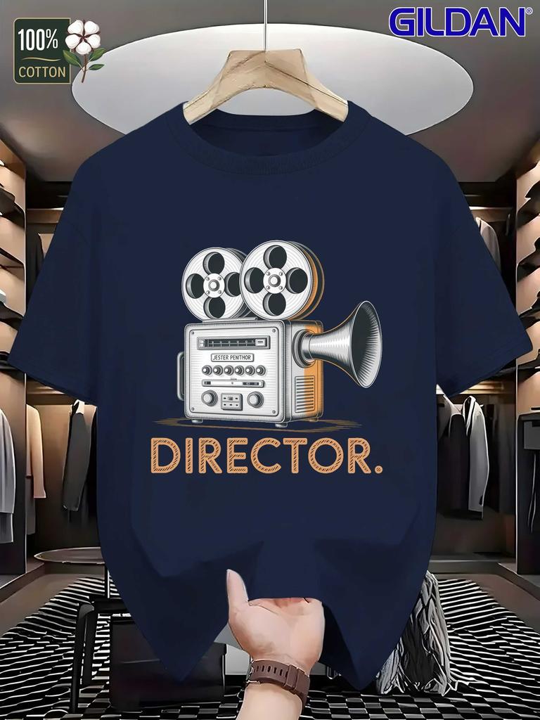 Unisexs Retro Movie Projector Tshirt 100 Pure Cotton Retro Cinema Design Featuring Director Logo And 70s80s Movie Prints