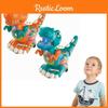 Interactive Green Dinosaur Toy With 360 Motion Lights And Music Perfect For Kids