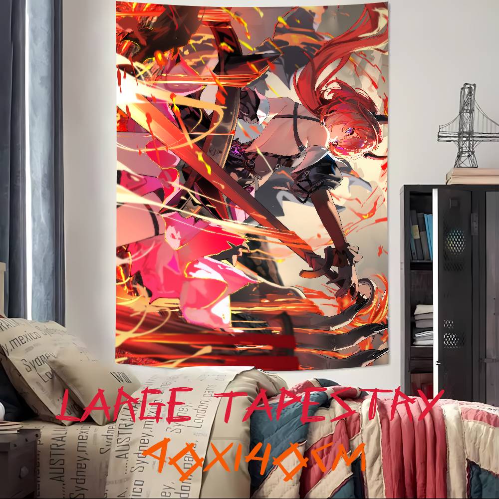 Pretty Hot Girl Laevatein Tapestry Decoration Bedroom Dormitory Background Cloth Holiday Home Party Living Room Club Tapestry
