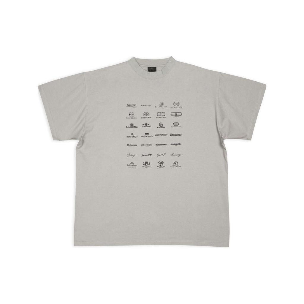 Balenciaga T Shirt Loose Fit Unisex Gray 712398TNVQ71342