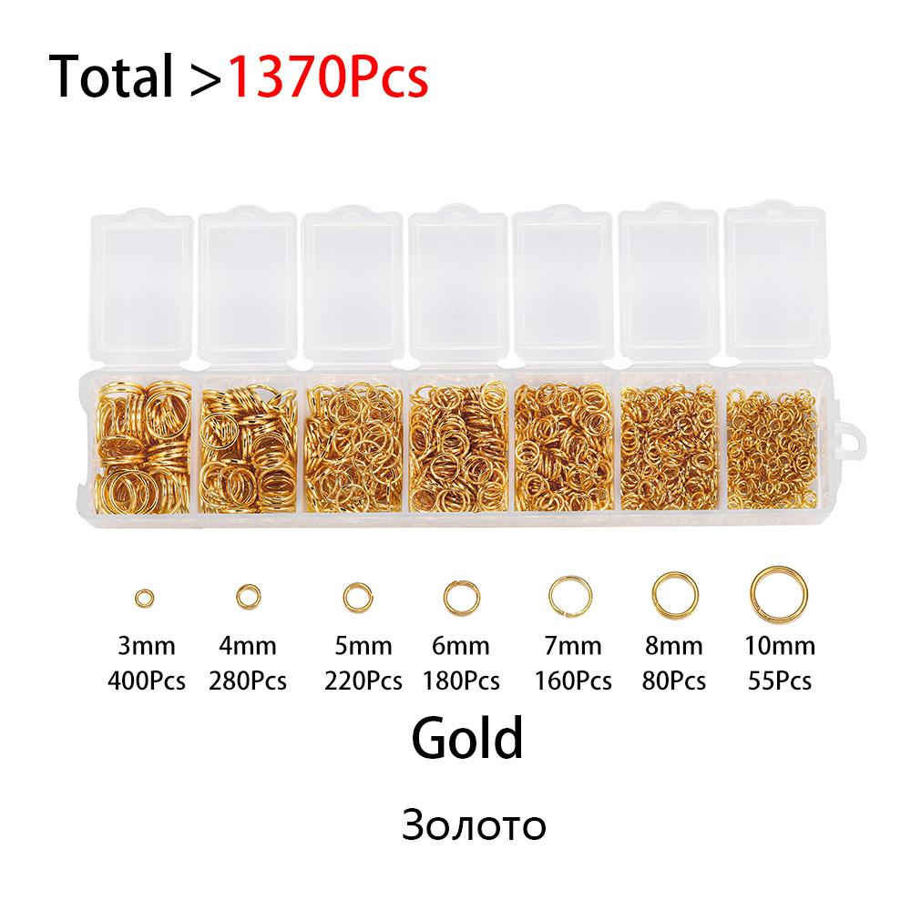 1370PCS/Set 3 4 5 6 7 8 10 mm Open Jump Ring Connectors DIY For Necklace Bracelect Jewelry Making kits Finding Supplies sets