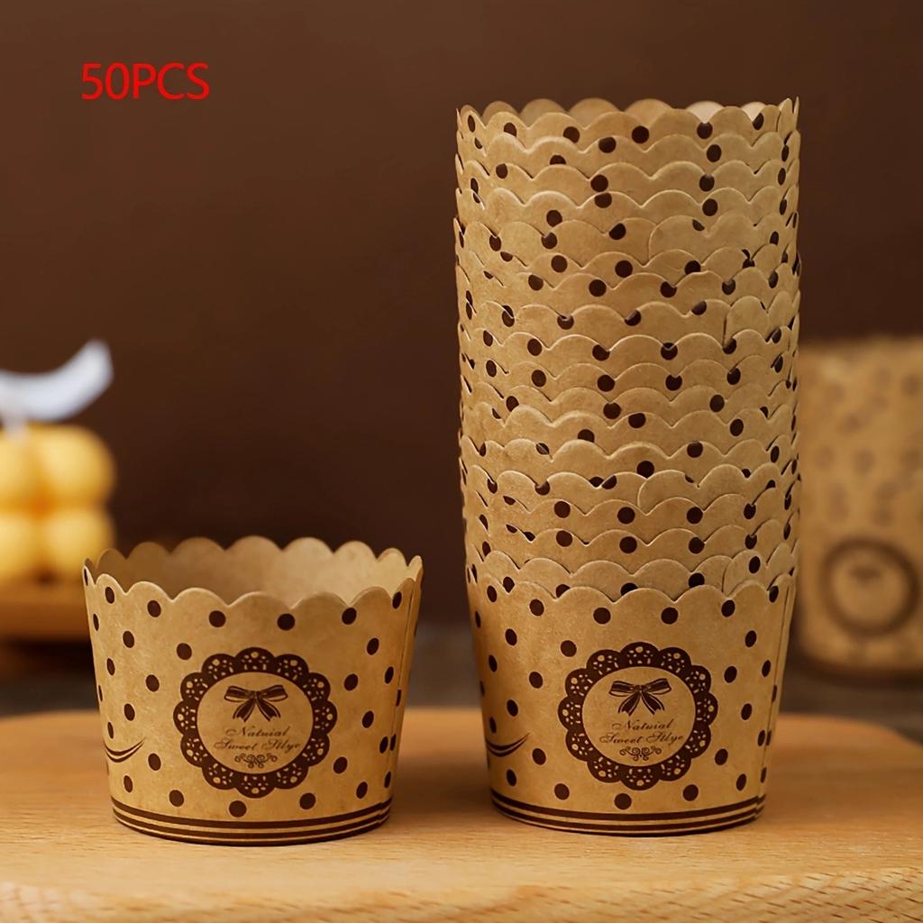 50 ks, Papírové formičky na pečení dortů a muffinů, Mousse kelímky s víčkem, Pečicí cateringové nádoby, Košíčky na dorty, Košíčky na muffiny