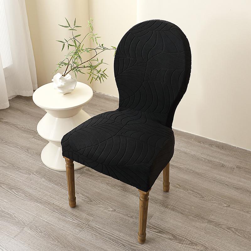 1/2pcs Jacquard Elastic Chair Cover French Style Round Back Dining Chair Slipcover Furniture Protector for Kitchen Home Wedding