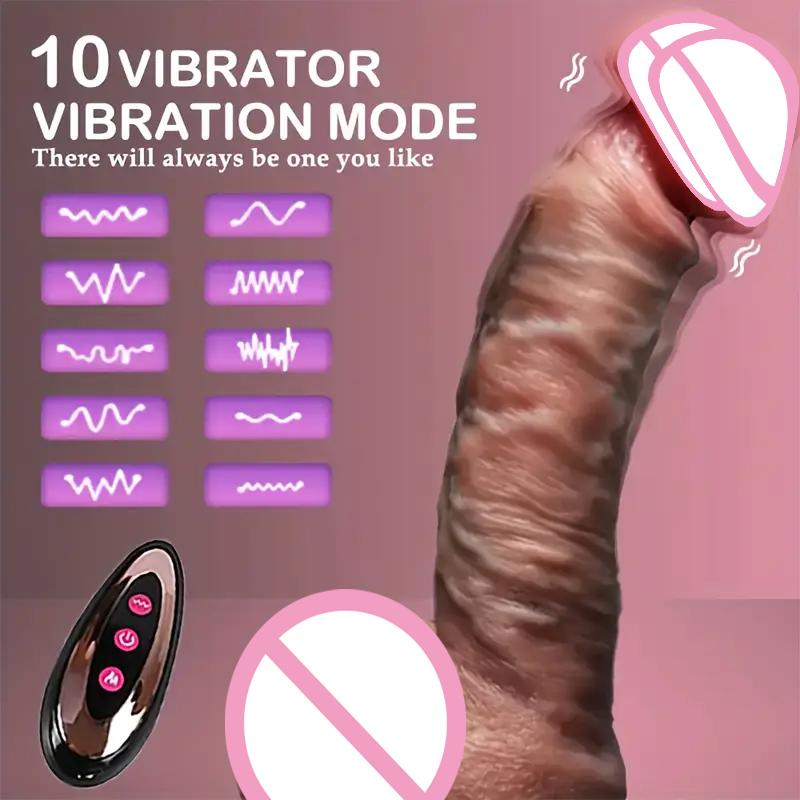 Telescopic Vibrating Thrusting Realistic Dildo Female Masturbation Heating Penis Remote Control Dick Adult Sex Toys For Women 18