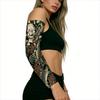 2 Stück Outdoor-Sport-Tattoo-Armschoner Sonnenschutz Nahtlos Atmungsaktiv Armabdeckung