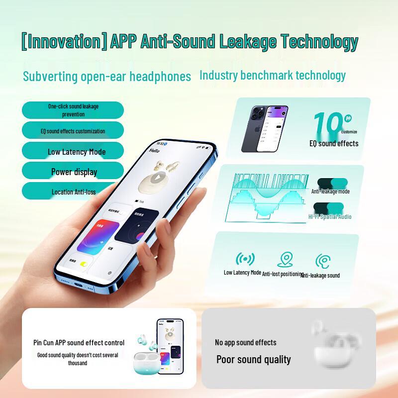 Picun True Wireless Open-Ear Bone Conduction Headphones