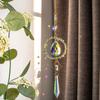 Natürlicher Kieskreis Sonnenfänger K9 Kristall Outdoor Gartendekoration Sonnenfänger Home Hängende Dekoration Weihnachtsschmuck Geschenk
