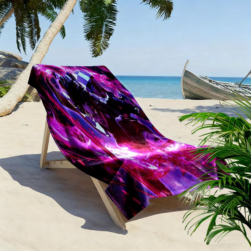 Dynamic Demon Slayer Art beach towel Outdoor camping Portable for travel quickdrying swim towel swim Absorbent bath towel Comfort printing