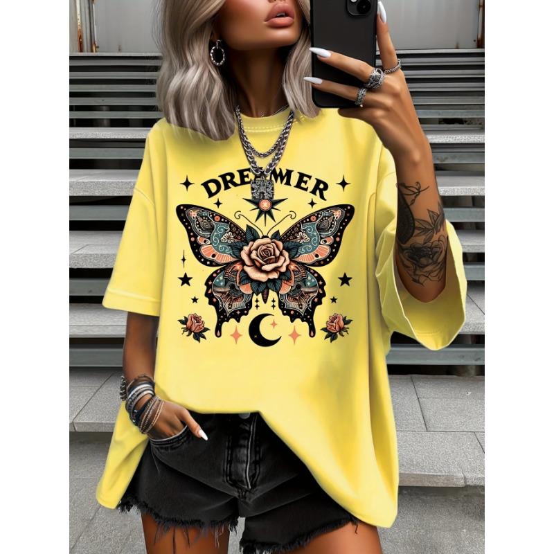 Oversized Women Tshirt Summer Fashion  Drawn Printed Casual Short Sleeve Top Pullover Comfortable Plus Size Tee Trendy Outfit