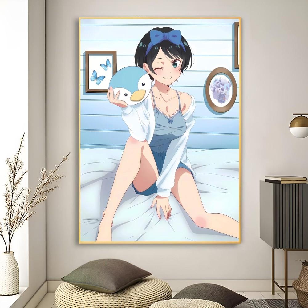 1pc Sarashina Ruka Anime Rent-a-Girlfriend Poster Poster Art Print Bar Living Room Furniture Decor