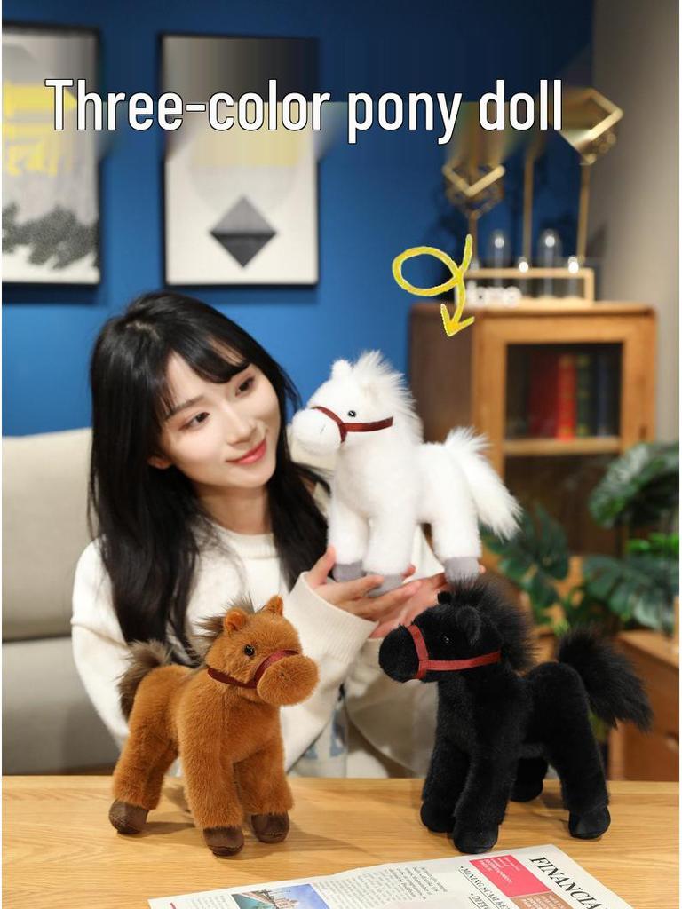 Cute Little Horse Plush Toy Pendant - Children's Zoo Animal Mascot Doll