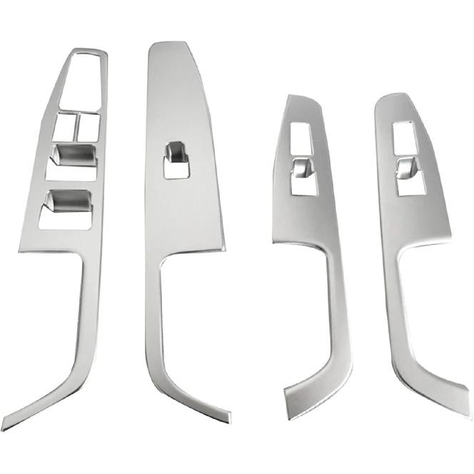 2016-2020 Compatible with Hyundai Elantra Silver Window Lift Switch Button Panel Cover Trim Interior Door Armrest Decoration