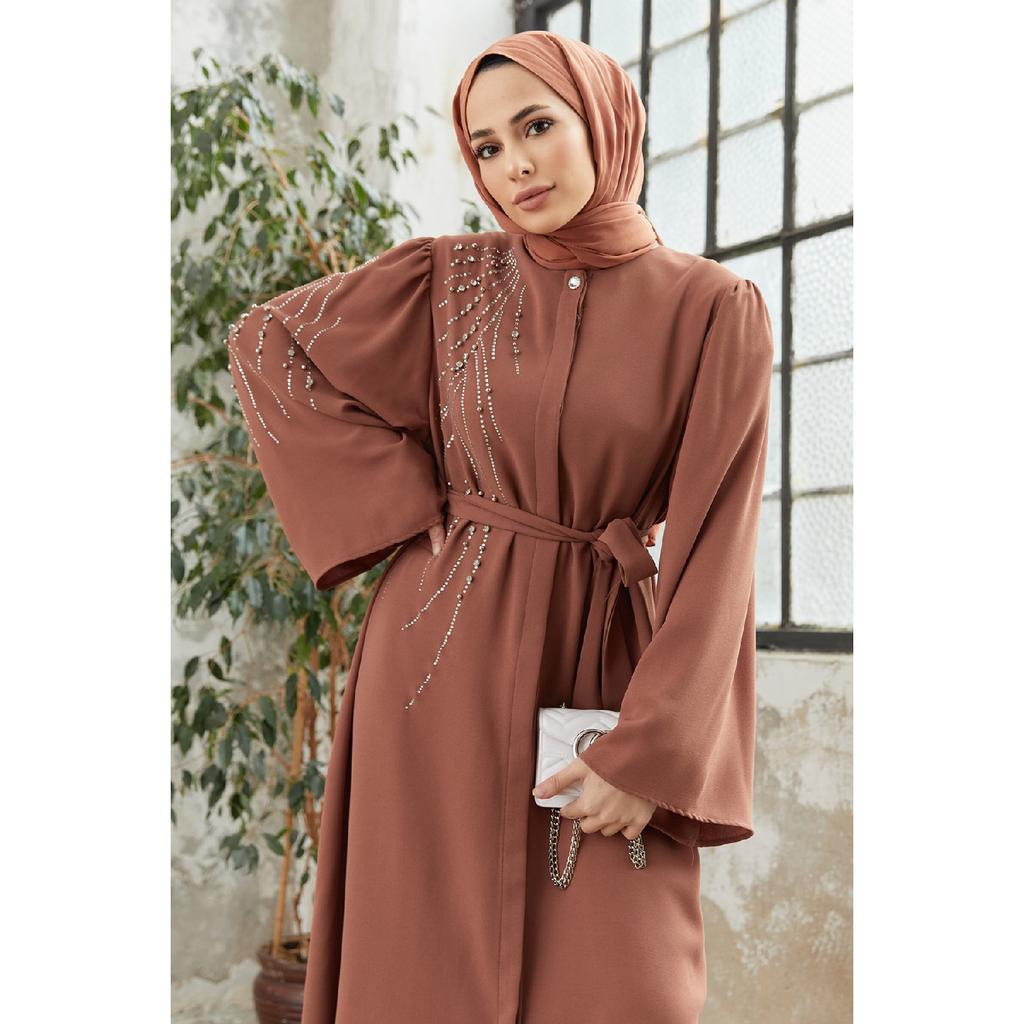 Viona Stone Abaya – Indigo