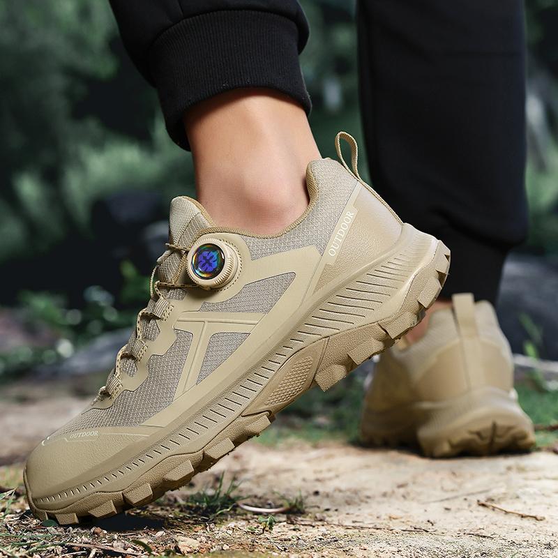 Casual Sneakers Men Anti-slip Air Mesh Breathable Casual Running Shoes Men Low-top Lightweight Flat Outdoor Hiking Shoes Men