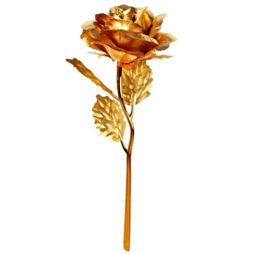 Colorful Gold Foil Flowers Macaron Color Rose Valentine'S Day Crystal Flowers Gifts Artificial Flowers For Home Decoration