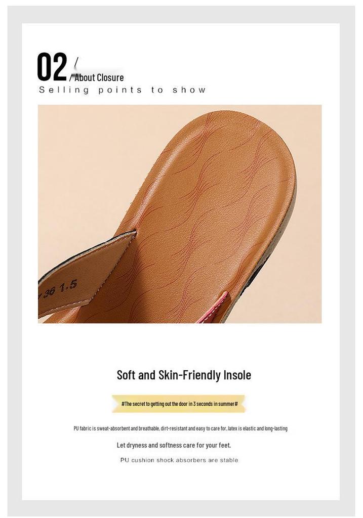 2024 Women's Non-Slip Soft Sole Summer Slippers for Middle-Aged Moms