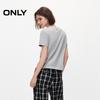 ONLY Women's Embroidered Round Neck Cotton T-Shirt