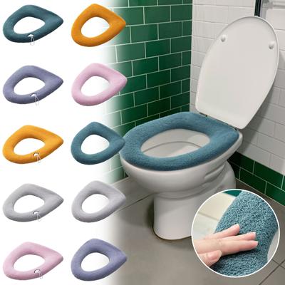 Handle Toilet Mat Universal Knitted Washable Toilet Seat Household Toilet Cover Thickened Warm Toilet Seat Cushion