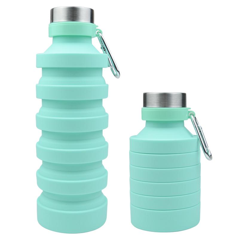 New Product Release 800ml Creative Silicone Folding Water Bottle Student Outdoor Sports Water Bottle With Large Capacity