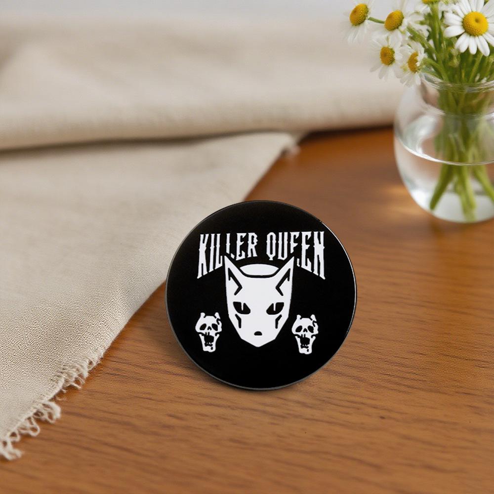 Killer Queen Skull Lapel Pin - Adventure Comic Badge for Backpack, Hat, Jeans, or Brooch Decoration