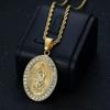 European and American Jewelry, Gold-plated Diamond-encrusted Virgin Mary Pendant Necklace 2026 Fashion Personality Party Wear Accessories