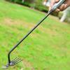 4 Teeth Manganese Weed Puller Long Handle Garden Weed Pulling Tool Garden Weeder Tool Uprooting Weeding Tool