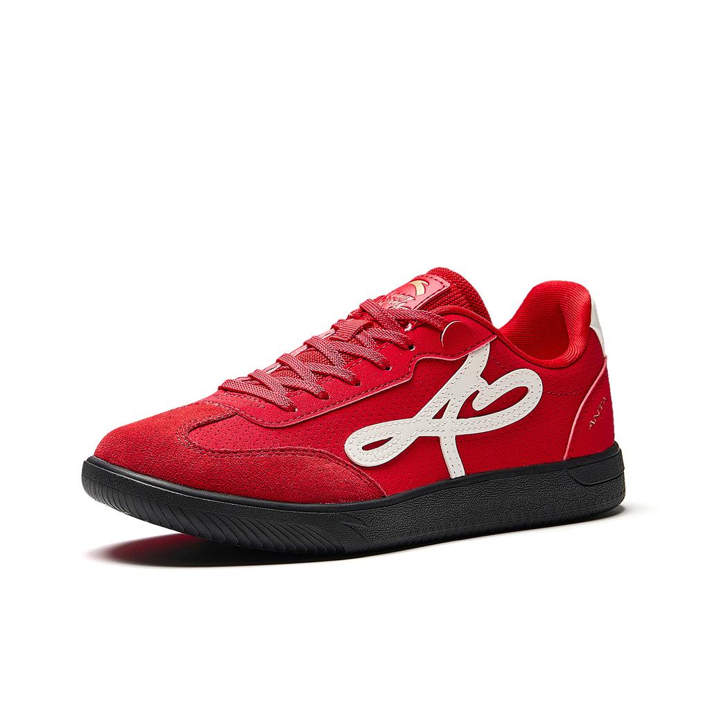 Anta Manchester Dance Slip Resistant Abrasion Resistant Low top Skateboard Shoes Women's Red White 922618009-7