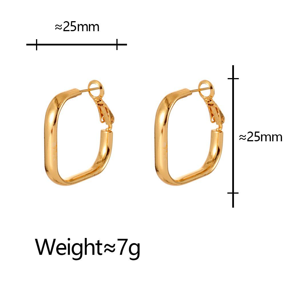 Gold Geometric Irregular Earrings - High-End Simple Style Women's Versatile Ear Jewelry