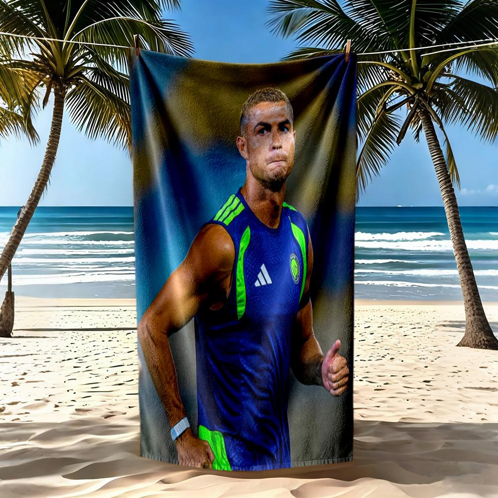 Cristiano Ronaldo Beach Towel Super Soft Microfiber Quickdry Fabric Comfortable Lightweight