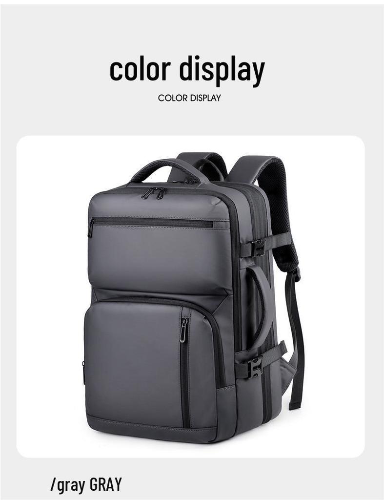 Erweiterbarer Mehrfachfach-Laptop-Reiserucksack mit individueller Logo-Option