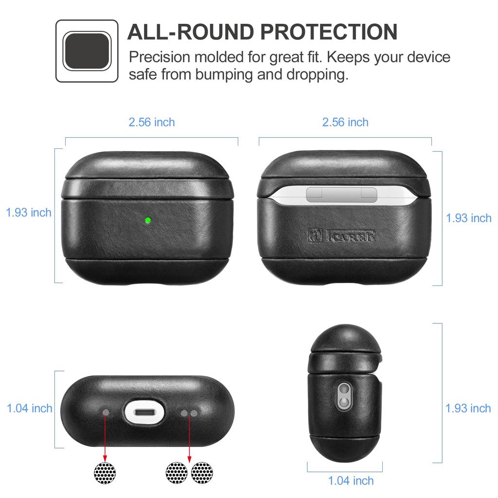 ICARER Case for AirPods Pro 2 In September AirPods Pro 2nd Generation Case Genuine Leather Protective Cover for AirPods Pro 2nd Generation Leather
