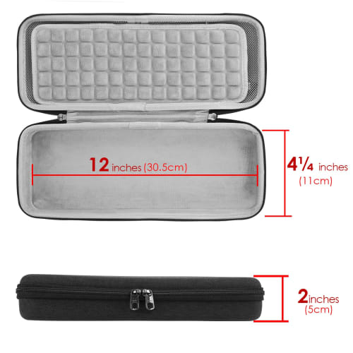 Geekria 60% Compact Keyboard Case, Hardshell Travel Carrying Bag for 61-Key Computer Mechanical Keyboards, Compatible with Logitech G PRO X 60, Razer