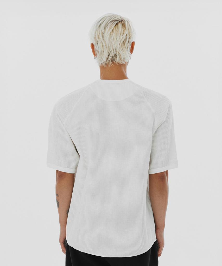 OFFGRID Waffle Uni Trail Raglan Short Sleeve Tee - Ivory