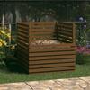 VidaXL Compost Bin Honey Brown 100x100x102 Cm Solid Pine Wood 822195