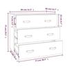 VidaXL Buffet Gris 80x40x75 cm Bois massif de pin 820109
