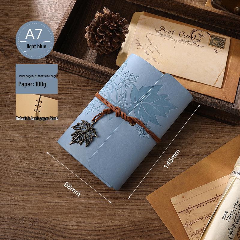 Draagbaar Kraftpapier Reisaanmeldboek: Losbladig DIY Dagboek Notitieboek