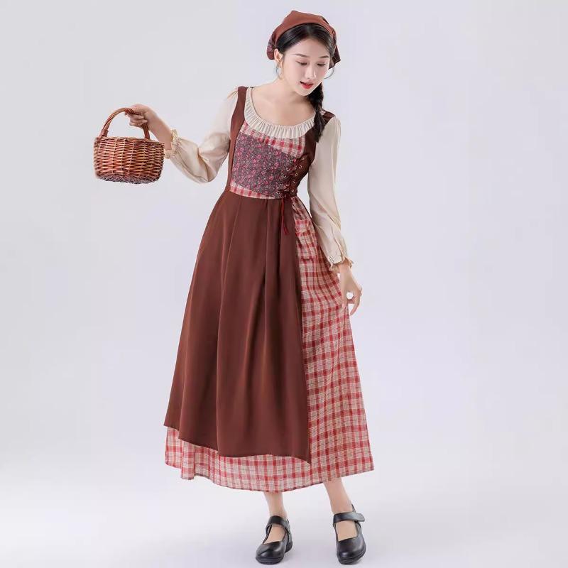 New parent-child girls' women's clothing, drama performances, pastoral farm maid adult clothes