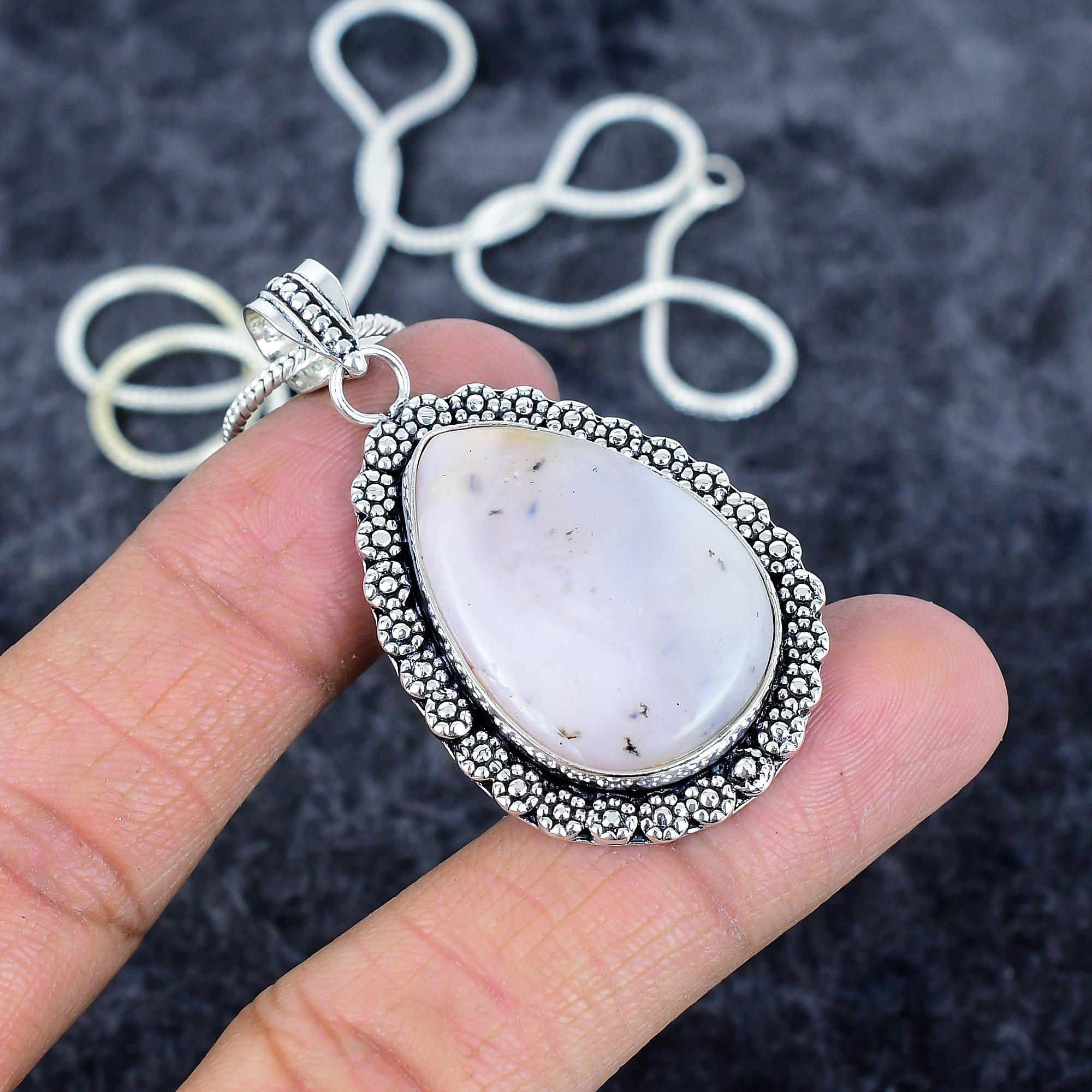 

Pink Opal Gemstone Handmade 925 Sterling Silver Jewelry Pendant 2.01 M-2960