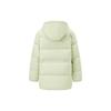 Li-Ning Sports Trend Series Solid Color Zip-Up Hooded Thickened Mid-Length Down Jacket Women Outerwear Jade-Green AYMT150-4