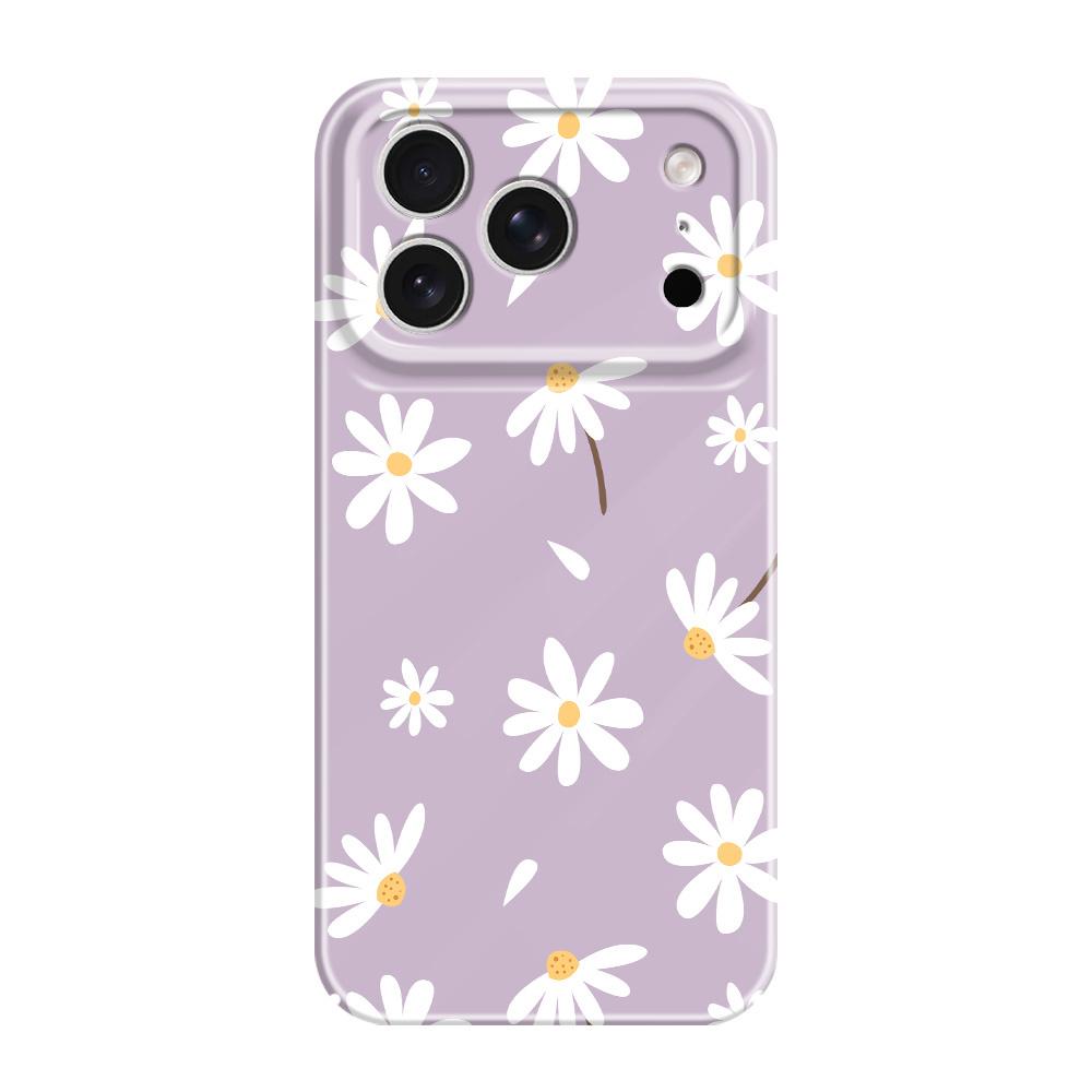 Coque de téléphone simple Marguerite pour iPhone 17 Air 16 16E 15 14 Plus Pro Max Film Coque Rigide