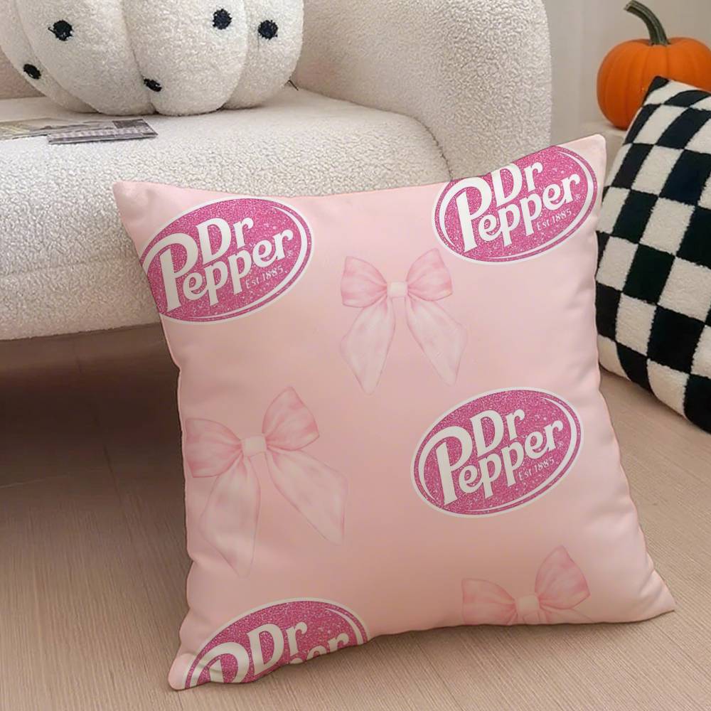 Fashion Hot D-Dr PepperS Pillow Case Anti-dustmite Pillowcase Invisible Zipper Silky Short Plush Sofa Cushion Cover