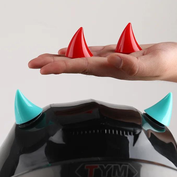 2 Stück (1 Paar) Motorradhelm Teufelshörner Aufkleber Elektroauto Helme Dekoration Kopfbedeckung Cosplay Styling Aufkleber Halloween