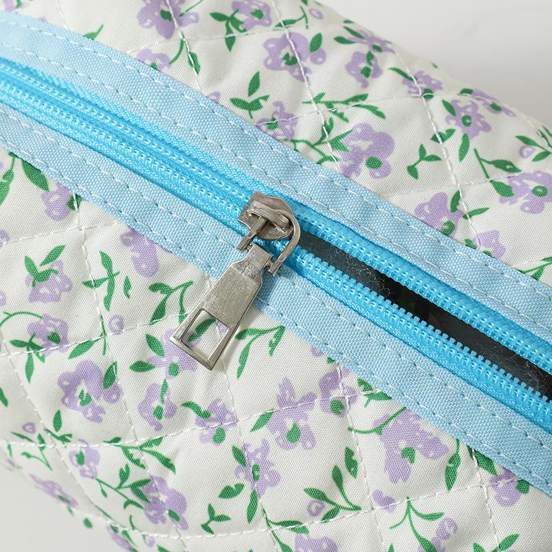 1PC Portable Small Flower Printed Storage Bag Travel Makeup Case Women Toiletry Bag For Girls Traveling