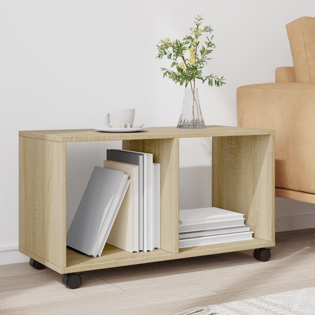 Rollschrank, Bücherregal, Couchtisch, 72x33x42,5 Cm