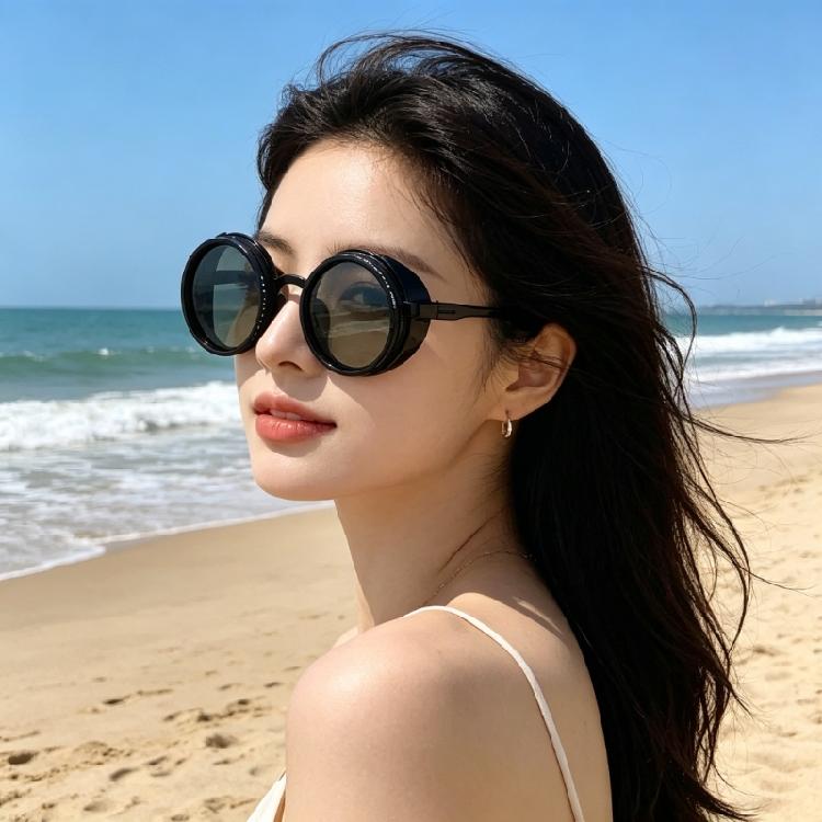 Unisex Retro Manual Dimming Sunglasses ND Adjustable Design Outdoor PC Frame Comfortable Fit