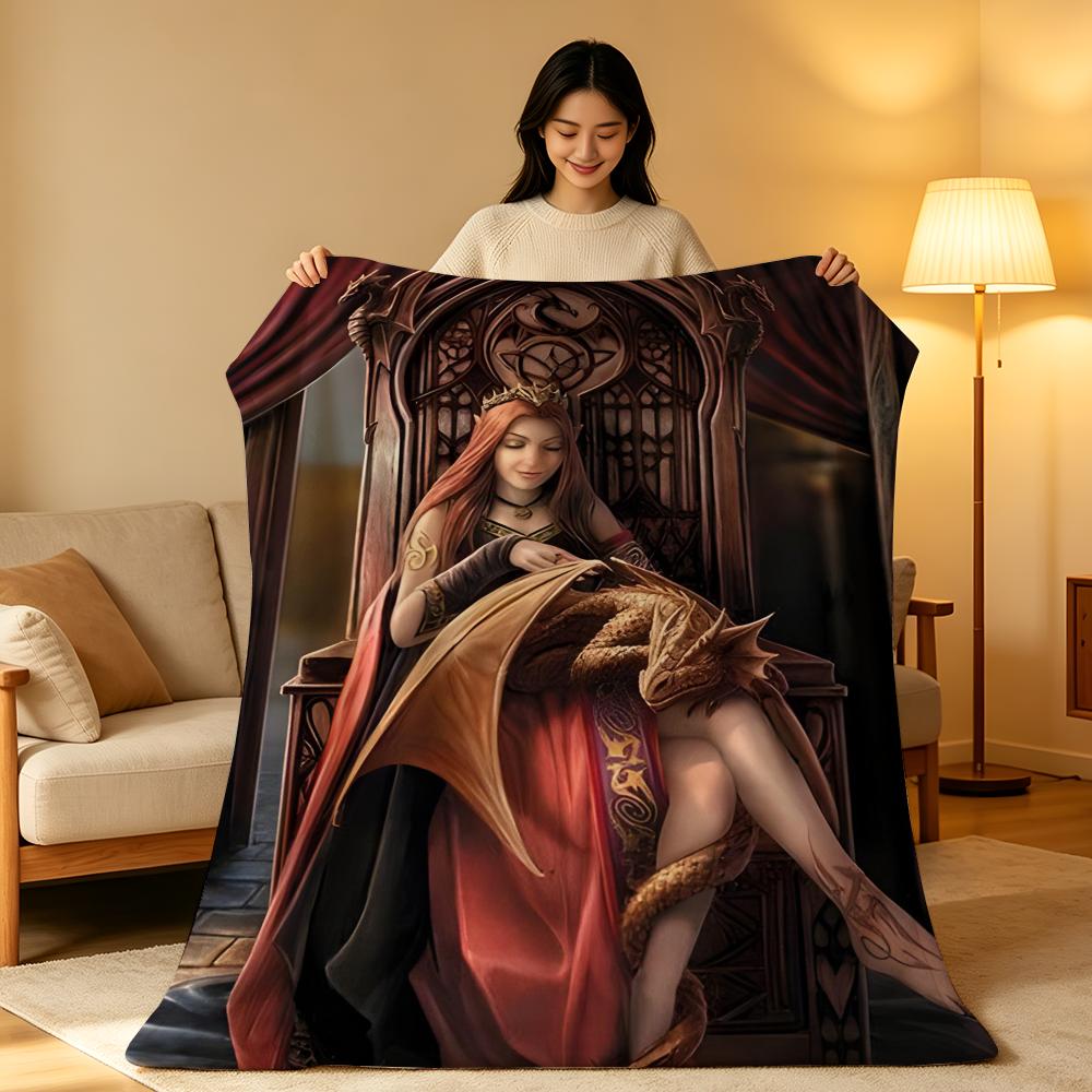 Artist A-Anne S-Stokes C-Collection Throw High-Density Short Plush Blanket Soft Skin-Friendly for Sofa Nap Room