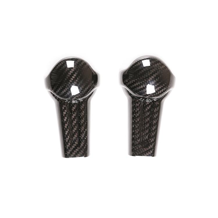 Carbon Fiber Gear Shift Knob Cover Auto Interior Accessories Decorative Trim for Ford Mustang 2015-2016 Black/Red Lightweight