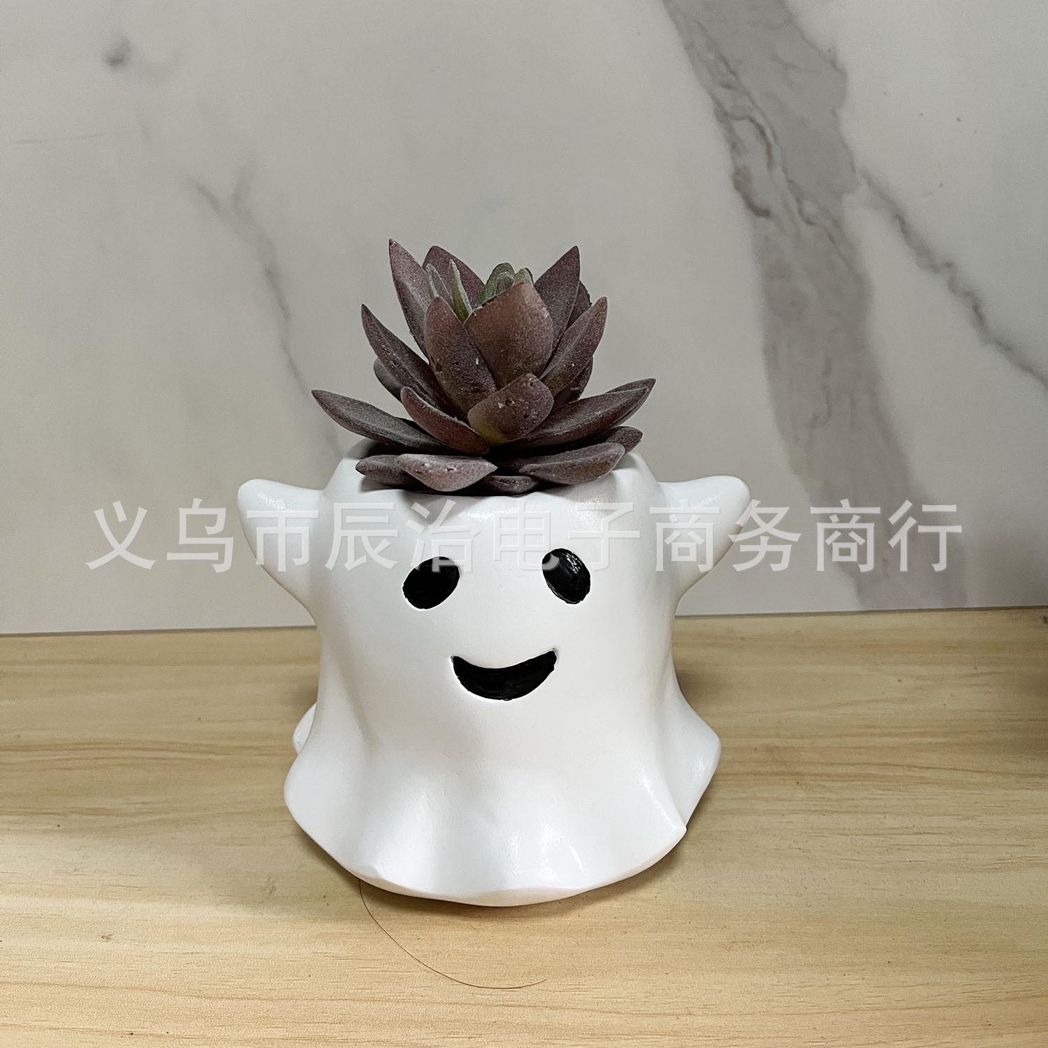 Ghost succulent flower pot is suitable for courtyard garden home balcony decoration is suitable for ghost festival courtyard